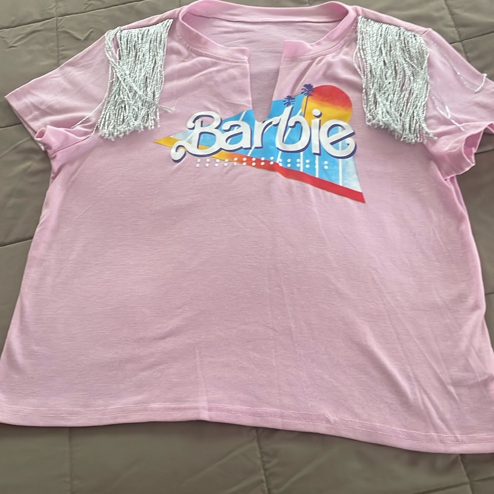Barbie Fringe Muscle Tee L